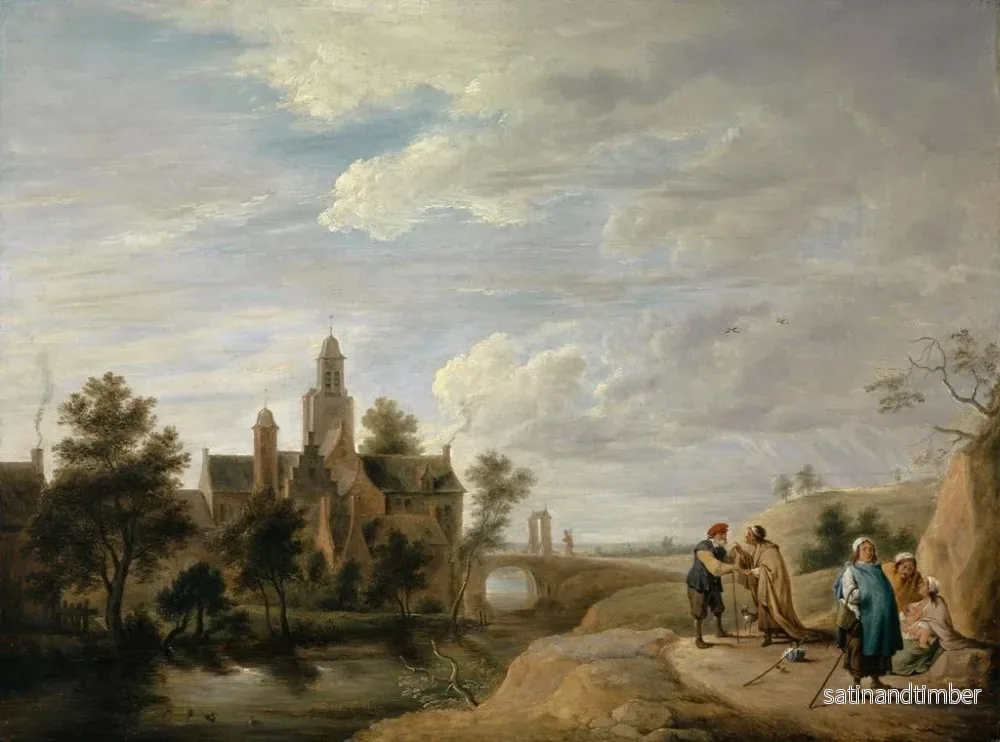 Reproduktion av målningen Landskap med figurer av staffage - David Teniers den yngre - Bild 2