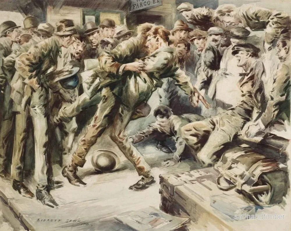 Reproduktion av målningen Bowling le joueur de boules - Everett Shinn - Bild 2