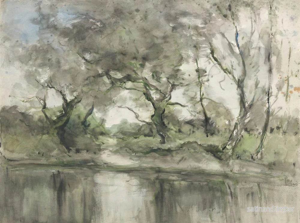 Reproduktion av målningen av vatten och träd - Pieter H.J.J. Ras - Bild 2