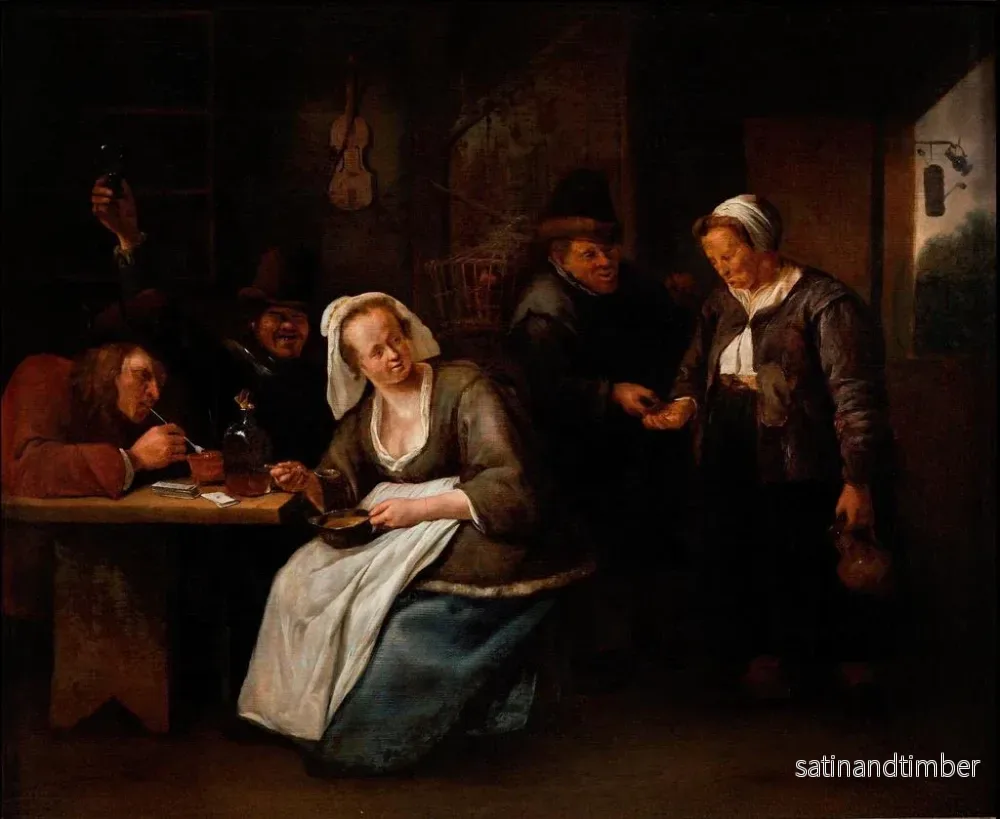 Reproduktion av målningen Scène de taverne - Jan Steen - Bild 2