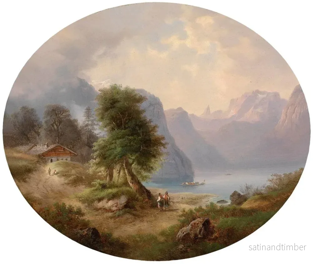 Reproduktion av målningen del av Salzkammergut - Gustav Barbarini - Bild 2
