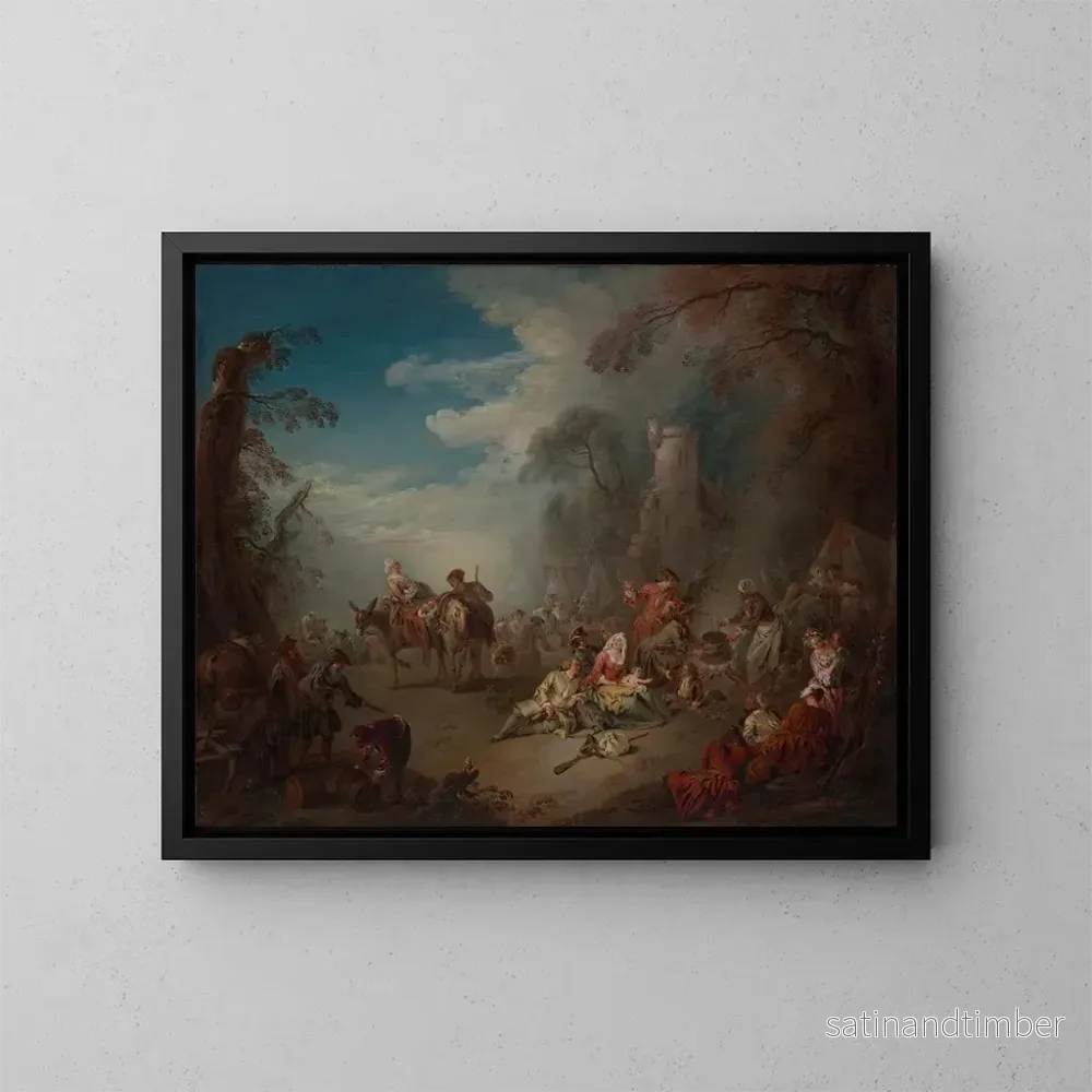Reproduktion av målningen Troupes au repos – Jean-Baptiste Pater Reproduktion av målningen Troupes au repos – Jean-Baptiste Pater