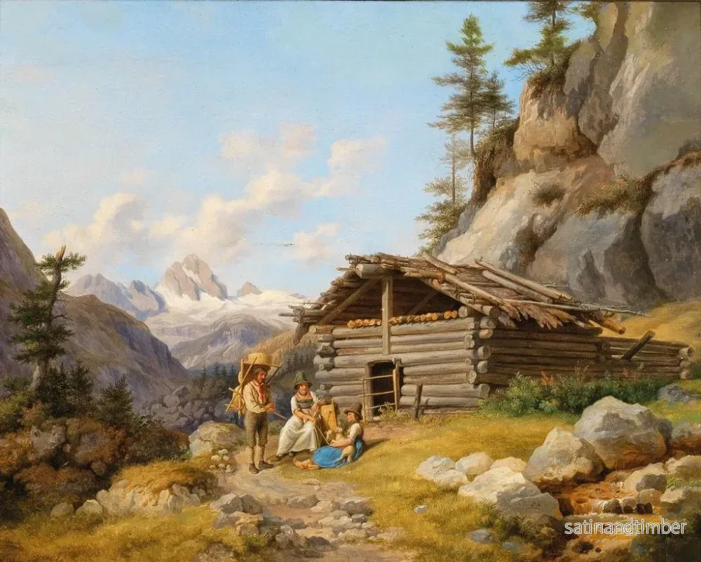 Reproduktion av målningen I fjällbäcken - Johann Philipp Heinel - Bild 2