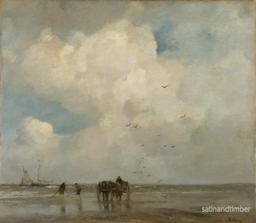 Reproduktion av målningen Fiske efter snäckor - Jacob Maris - Bild 2