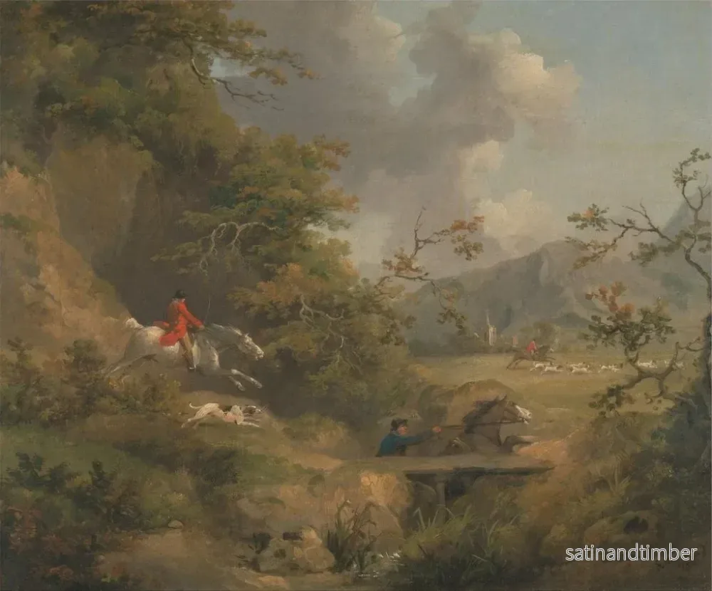 Reproduktion av målningen av jakt i kuperad terräng - George Morland - Bild 2