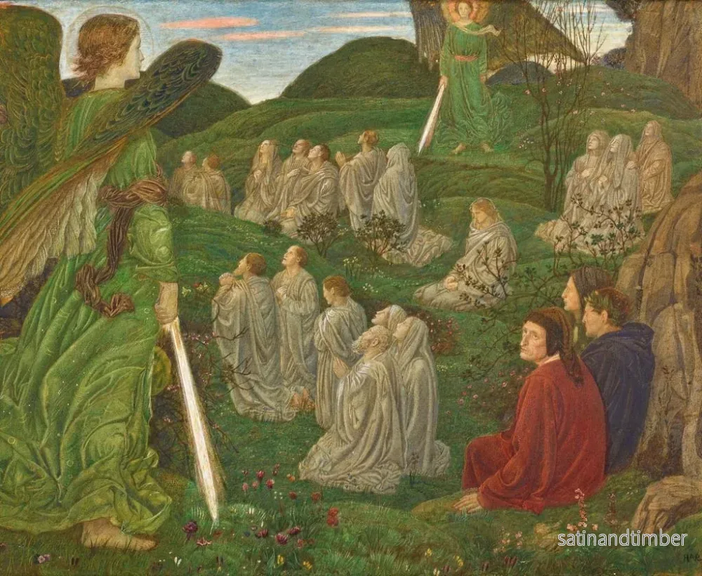 Reproduktion av målningen La vallée verte Purgatoire chants VII et VIII - Henry Arthur Payne - Bild 2