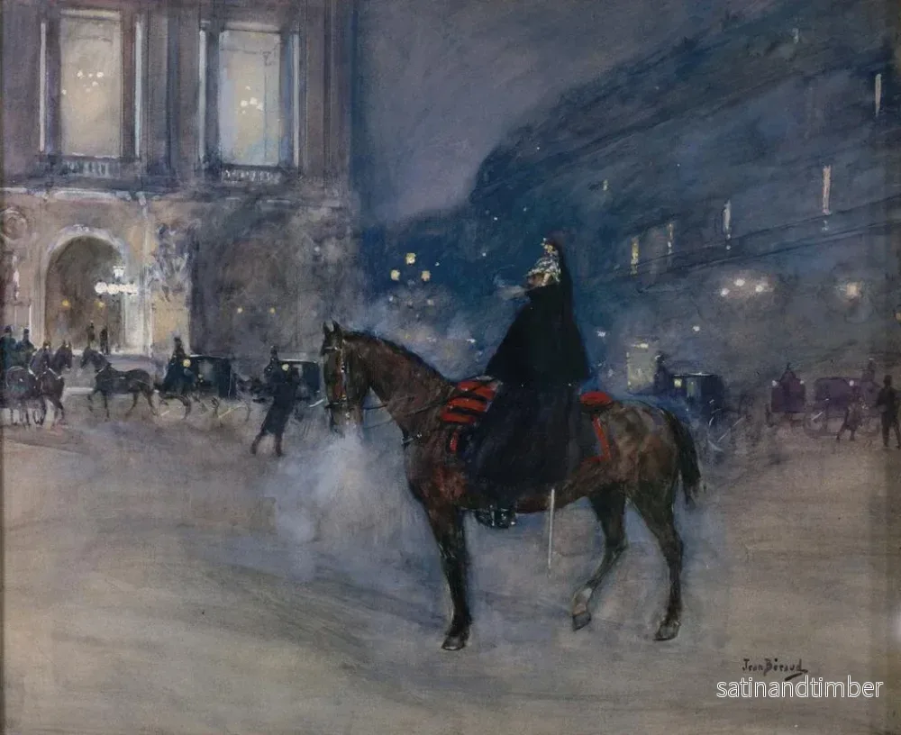 Reproduktion av målningen Façade de l'Opéra un soir de gala - Jean Béraud - Bild 2