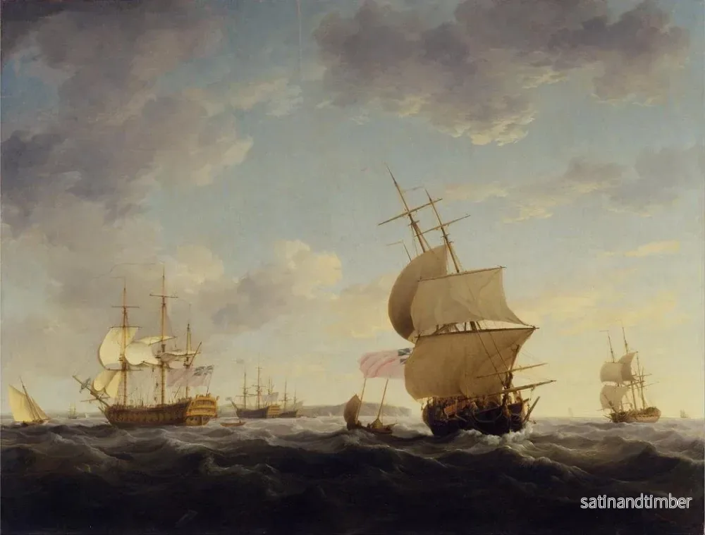 Reproduktion av målningen Navigation dans la Manche - Charles Brooking - Bild 2