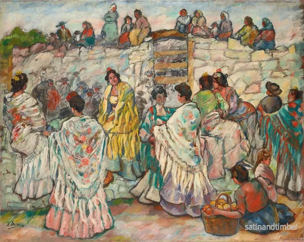 Reproduktion av målningen av Manolas framför arenan - Francisco Iturrino - Bild 2
