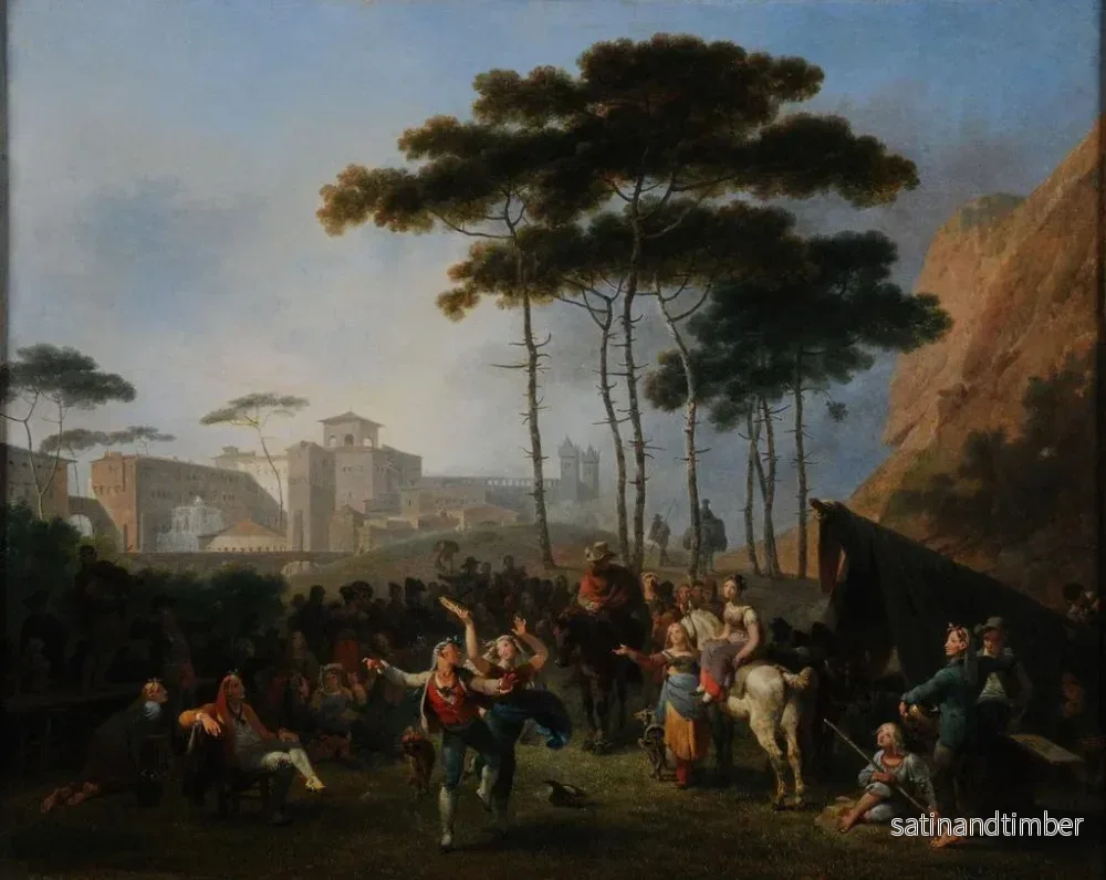 Reproduktion av målningen Danses de village - Nicolas-Antoine Taunay - Bild 2