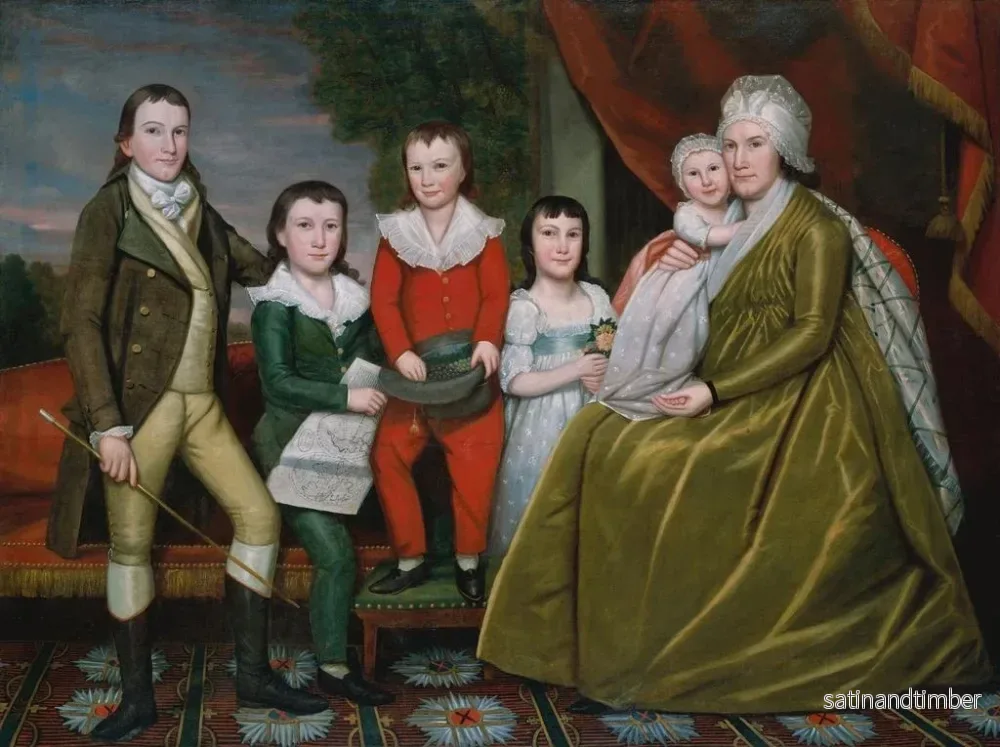 Reproduktion av målningen Madame Noah Smith och hennes barn - Ralph Earl - Bild 2