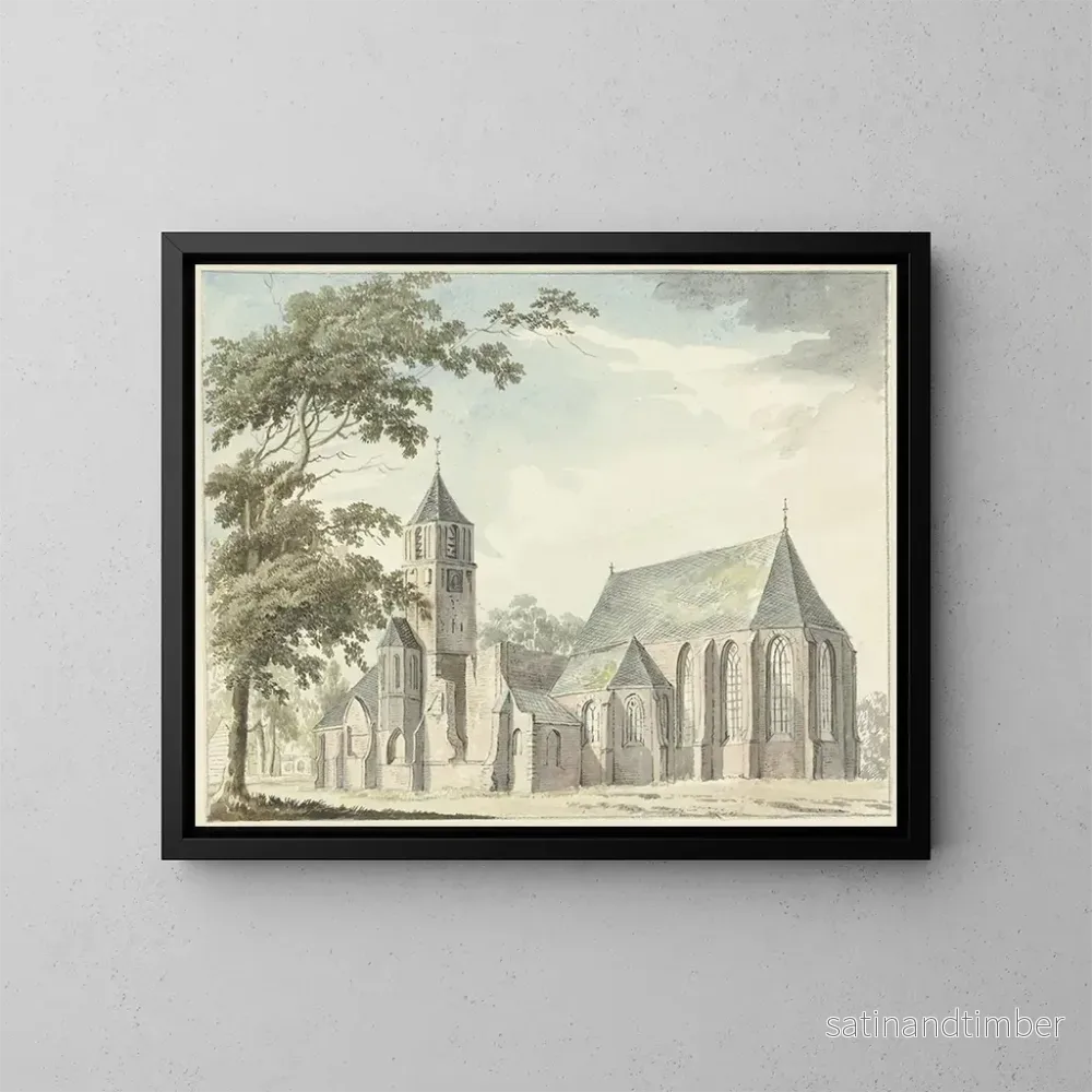 Reproduktion av målningen av Warmond kyrka - Hendrik Tavernier