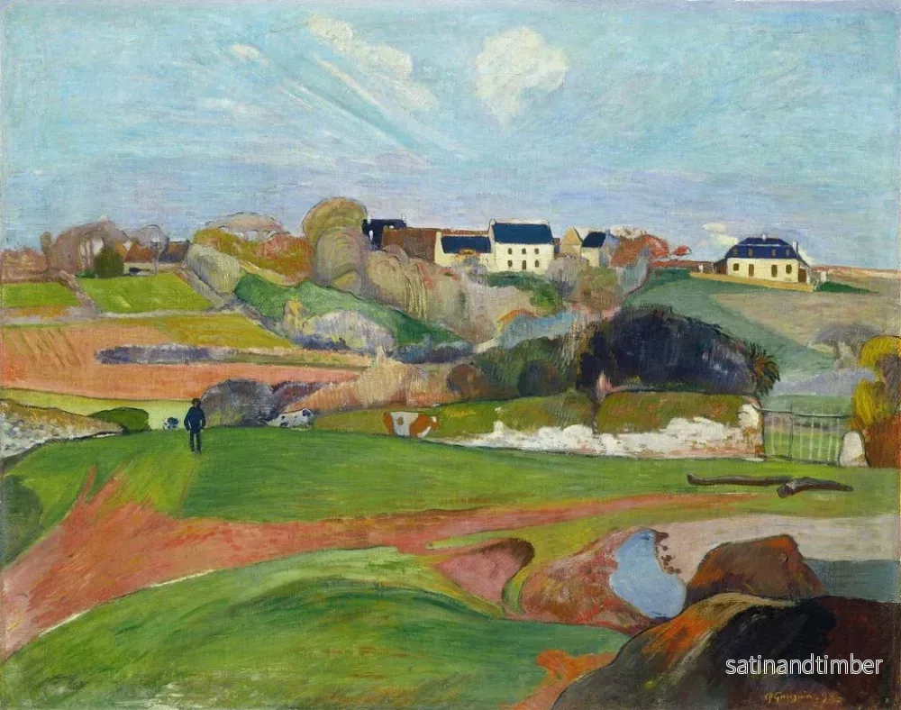 Reproduktion av målningen Landskap vid Le Pouldu - Paul Gauguin - Bild 2