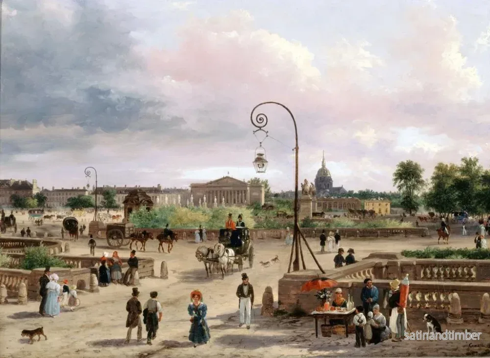 Reproduktion av målningen La place Louis XVI, place de la Concorde 1829 - Giuseppe Canella - Bild 2