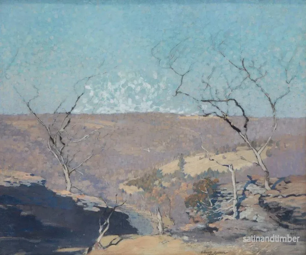 Reproduktion av målningen Point Pleasant i Tohickon-dalen, Pennsylvania - Robert Spencer - Bild 2