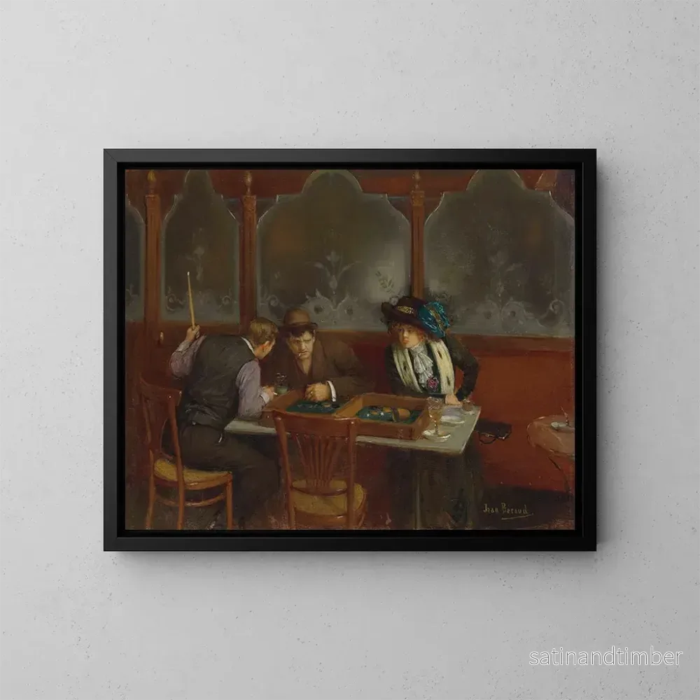 Reproduktion av målningen vid caféet - Jean Béraud