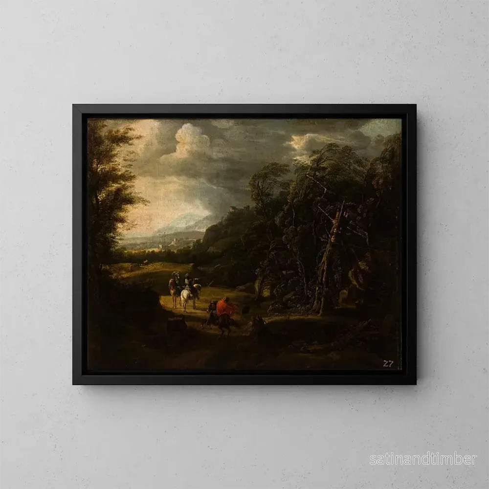 Reproduktion av målningen Landskap med ryttare - Wilhelm von Bemmel