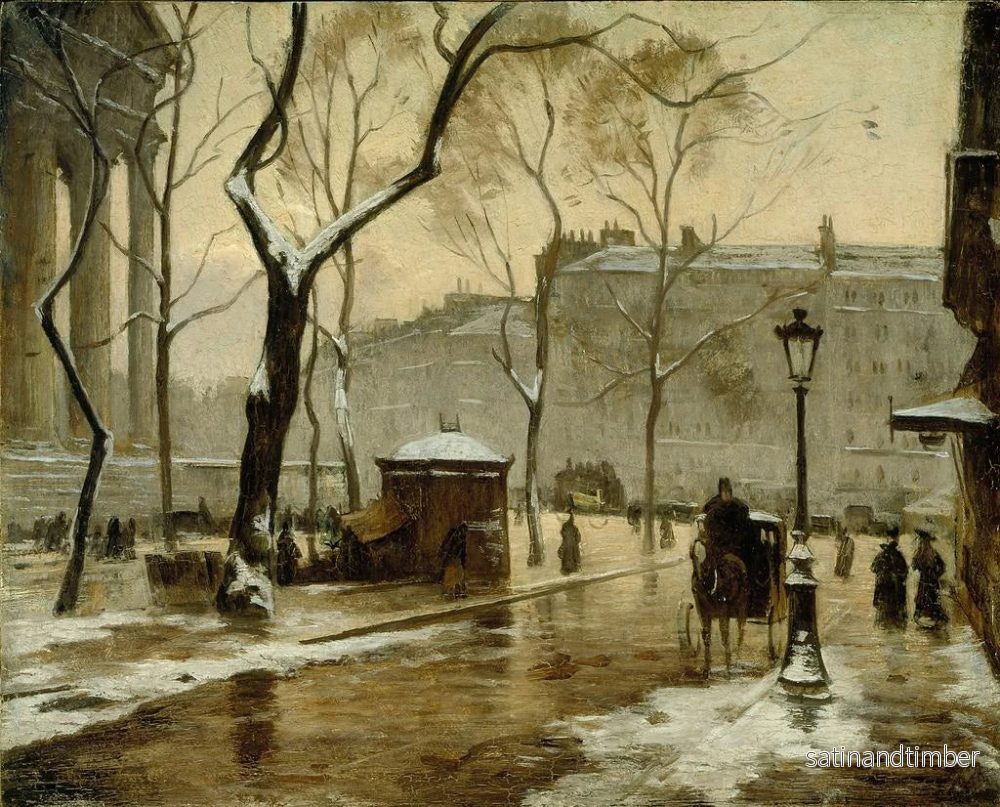 Reproduktion av målningen La place de la Madeleine - Louis Braquaval - Bild 2