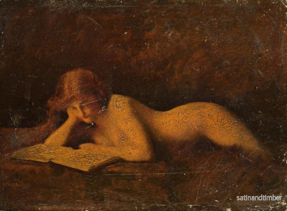 Reproduktion av målningen av kvinna som läser - Jean-Jacques Henner - Bild 2