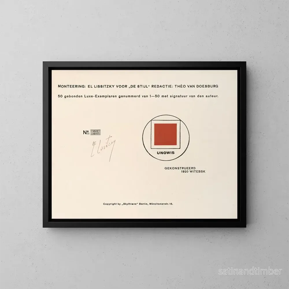 Reproduktion av målningen Att bli suprematist av två färger i sex konstruktioner Pl 11 - El Lissitzky