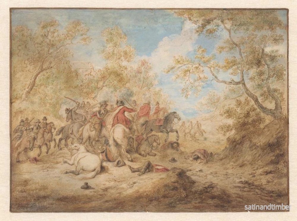 Reproduktion av målningen Landskap med ryttare i kamp - Gerardus Josephus Xavery - Bild 2