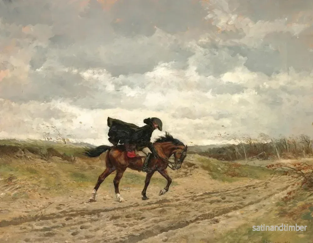 Reproduktion av målningen Le Voyageur, le Maréchal Ney à cheval luttant contre le vent - Ernest Meissonier - Bild 2