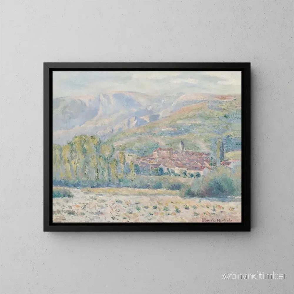 Reproduktion av målningen av byn PoujalsurOrb - Blanche Hoschedé-Monet