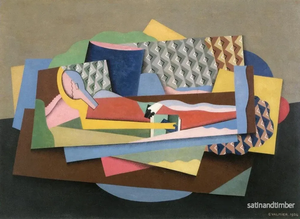 Reproduktion av målningen av en liggande kvinna - Georges Valmier - Bild 2