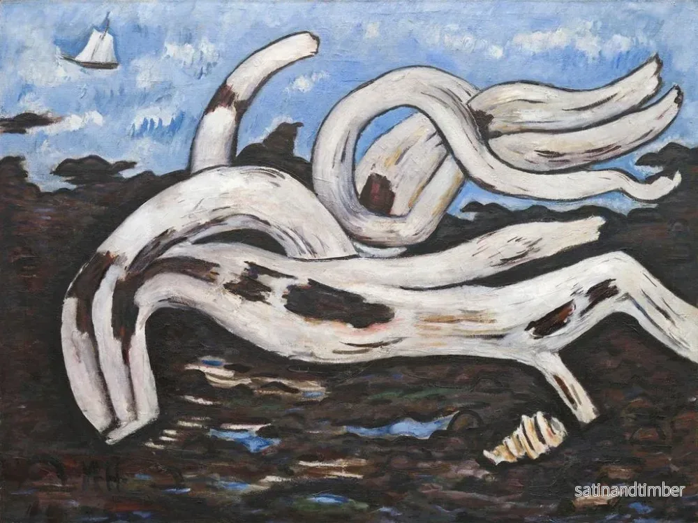 Reproduktion av målningen av flytande trä på Bagaduce - Marsden Hartley - Bild 2