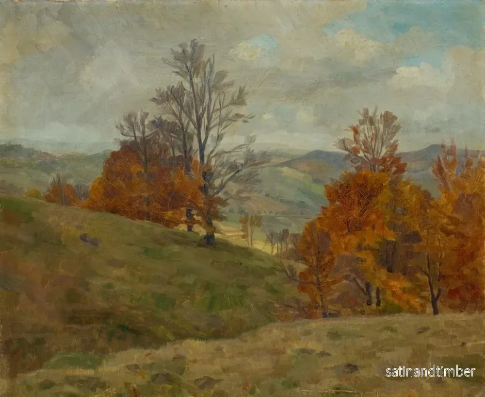 Reproduktion av målningen Landskapsbild av höst - Hans Brunner - Bild 2