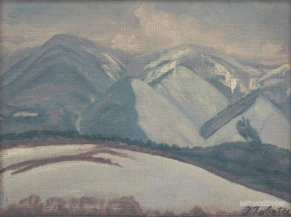 Reproduktion av målningen av snötäckta berg - Ivan Rabuzin - Bild 2