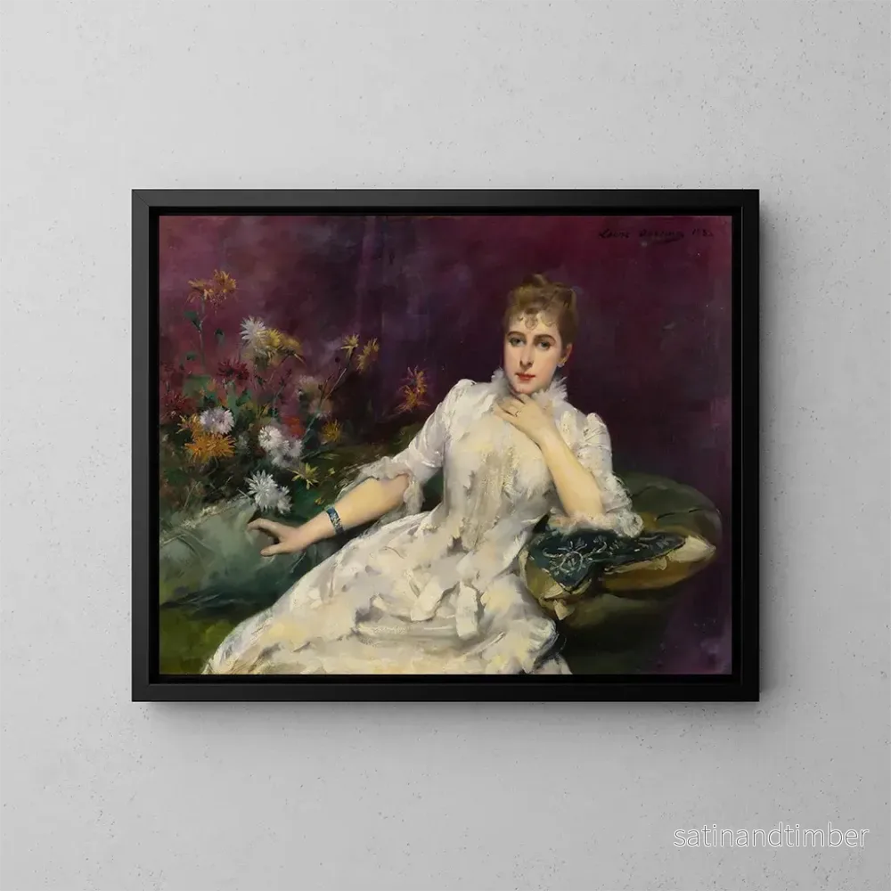 Reproduktion av målningen La Dame aux fleurs - Louise Abbema