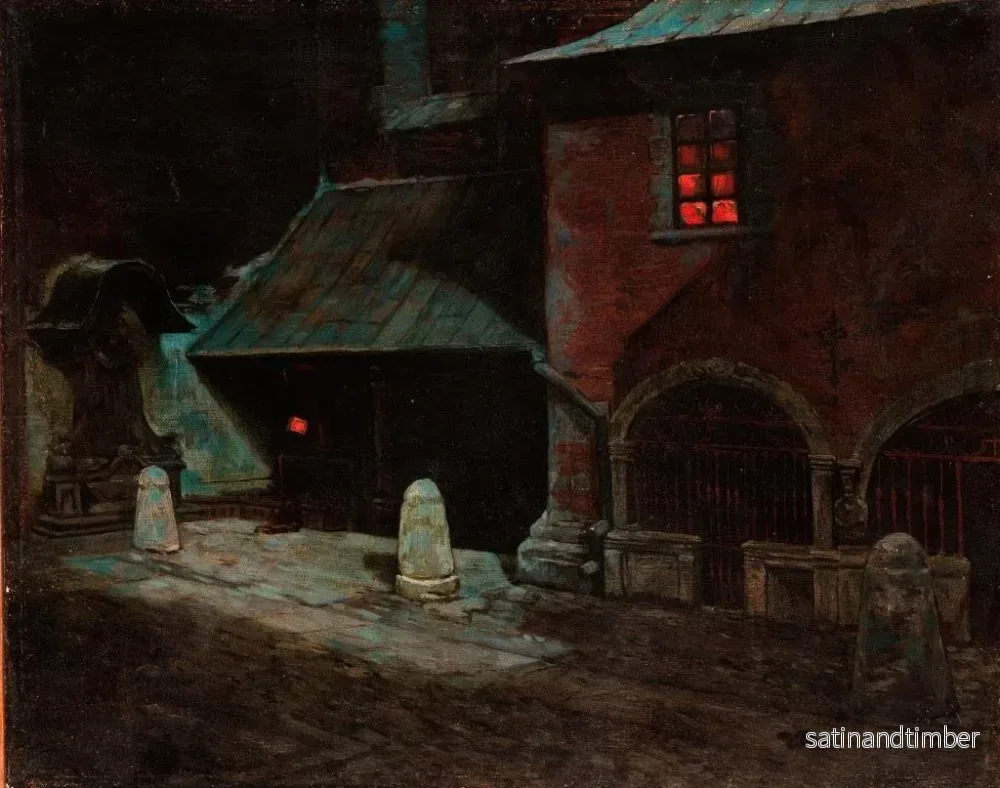 Reproduktion av målningen av kyrkan Sainte-Marie i Kraków - Marian Wawrzeniecki - Bild 2