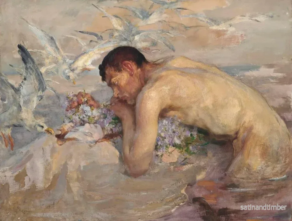 Reproduktion av målningen Le triton et la jeune fille - James Jebusa Shannon - Bild 2
