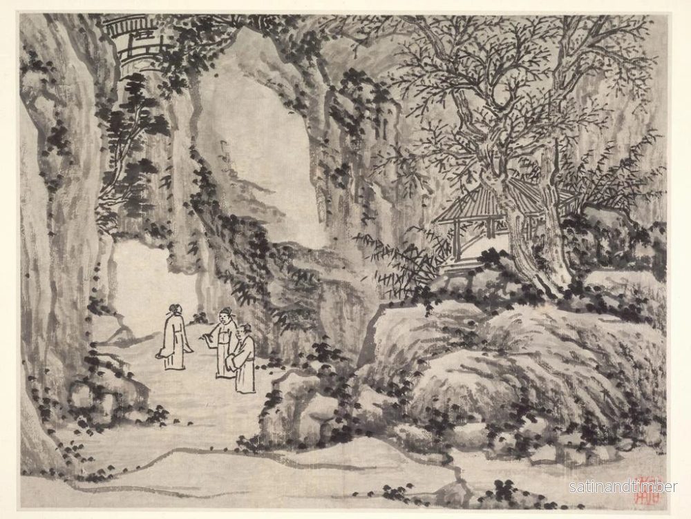 Reproduktion av målningen La colline du tigre à l'épée - Shen Zhou - Bild 2