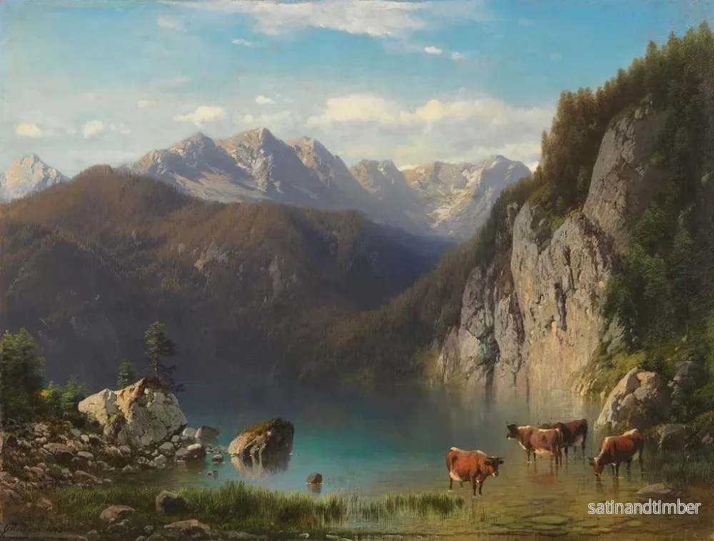 Reproduktion av målningen Le lac d'Alpsee près de Hohenschwangau - Carl Millner - Bild 2