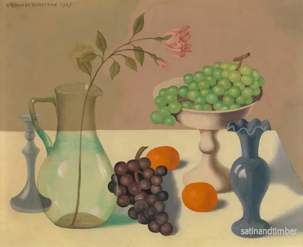Reproduktion av målningen av stilleben med druvor - Gustave Van de Woestijne - Bild 2