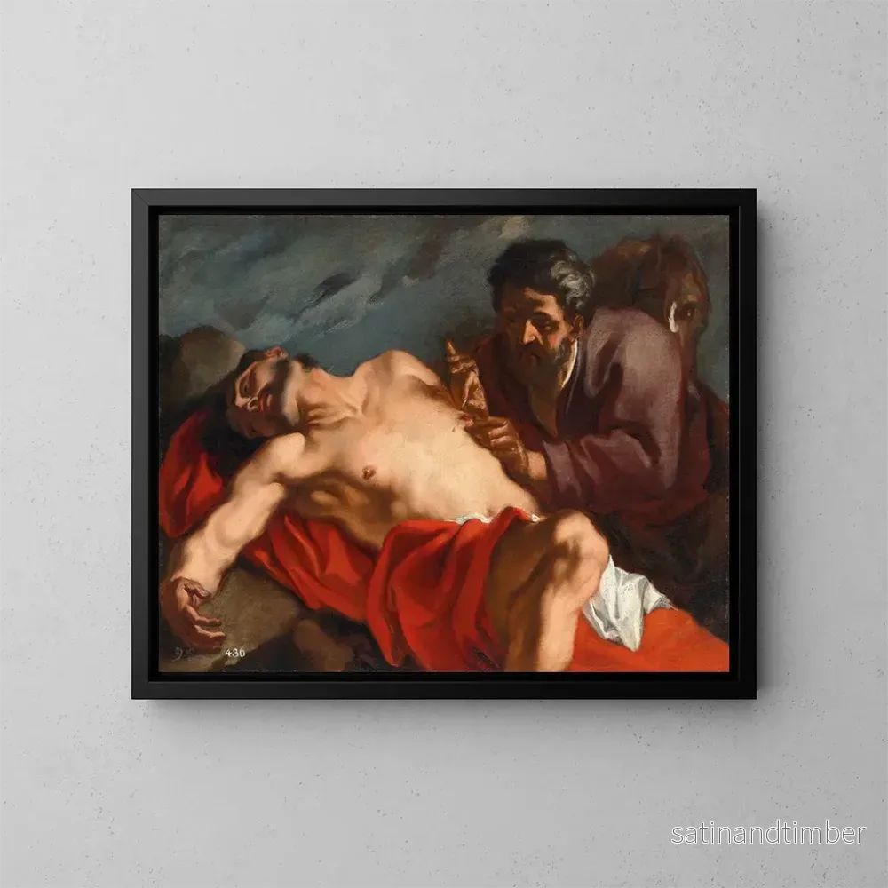 Reproduktion av målningen Le Bon Samaritain - Giovanni Battista Piazzetta