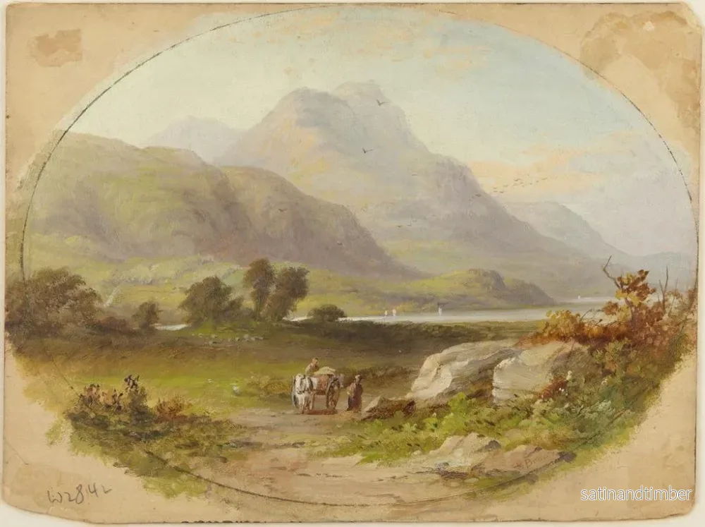 Reproduktion av målningen Landskap med berg - Patrick Branwell Brontë - Bild 2