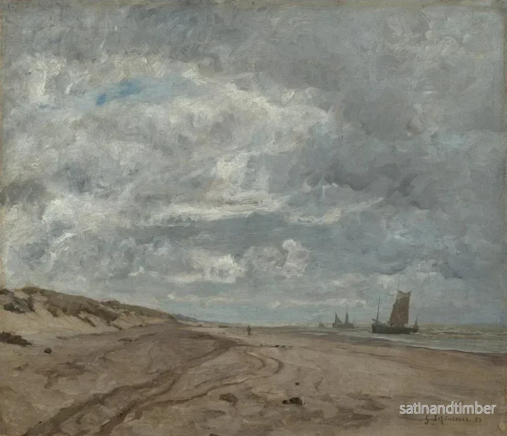 Reproduktion av målningen av Scheveningen-stranden - Gustav Schönleber - Bild 2