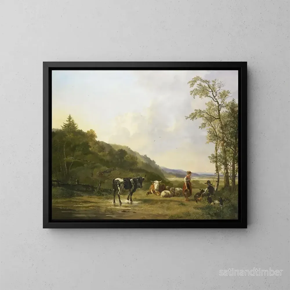 Reproduktion av målningen Landskap med herdar och boskap – Pieter Gerardus van Os Reproduktion av målningen Landskap med herdar och boskap – Pieter Gerardus van Os