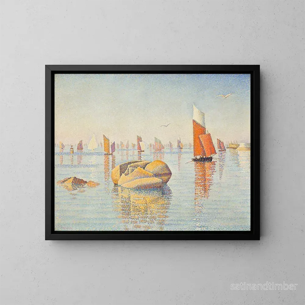 Reproduktion av målningen Concarneau i morgonens lugn - Paul Signac