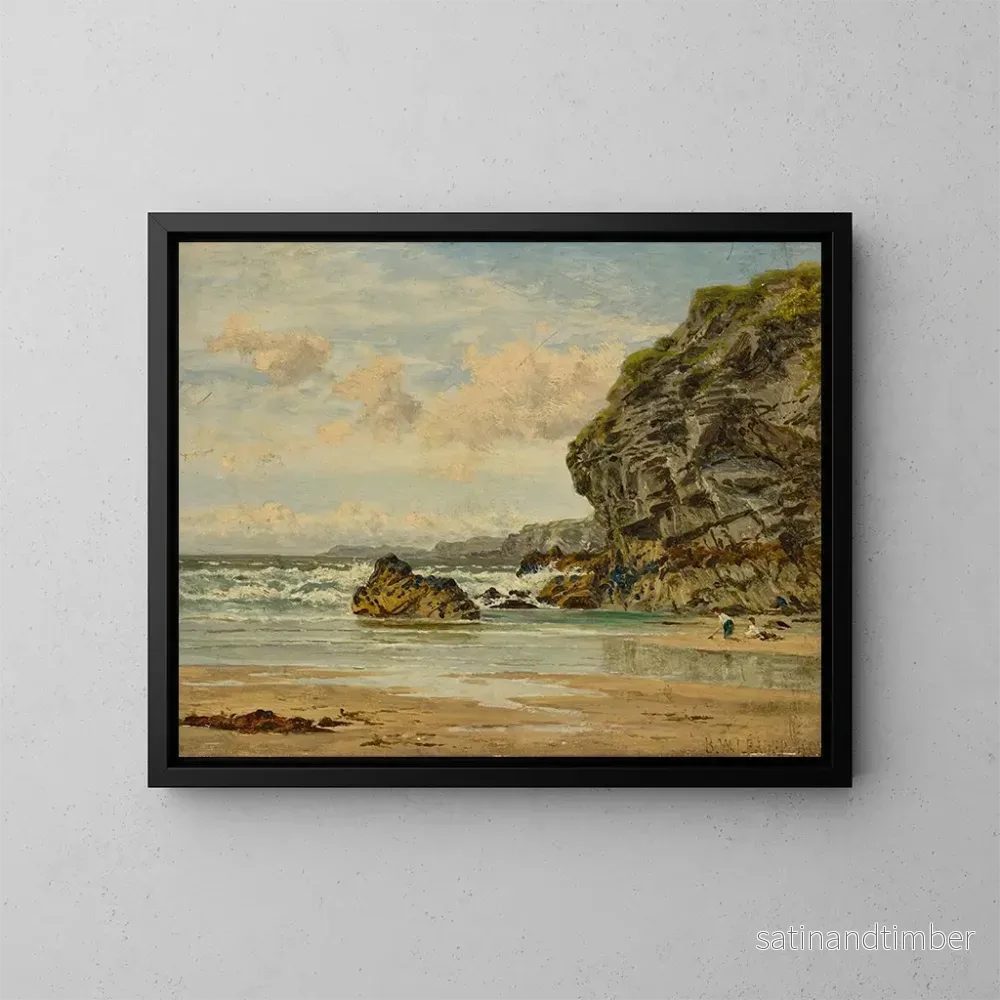 Reproduktion av målningen Falaises cornouaillaises à Newquay – Benjamin Williams Leader Reproduktion av målningen Falaises cornouaillaises à Newquay – Benjamin Williams Leader