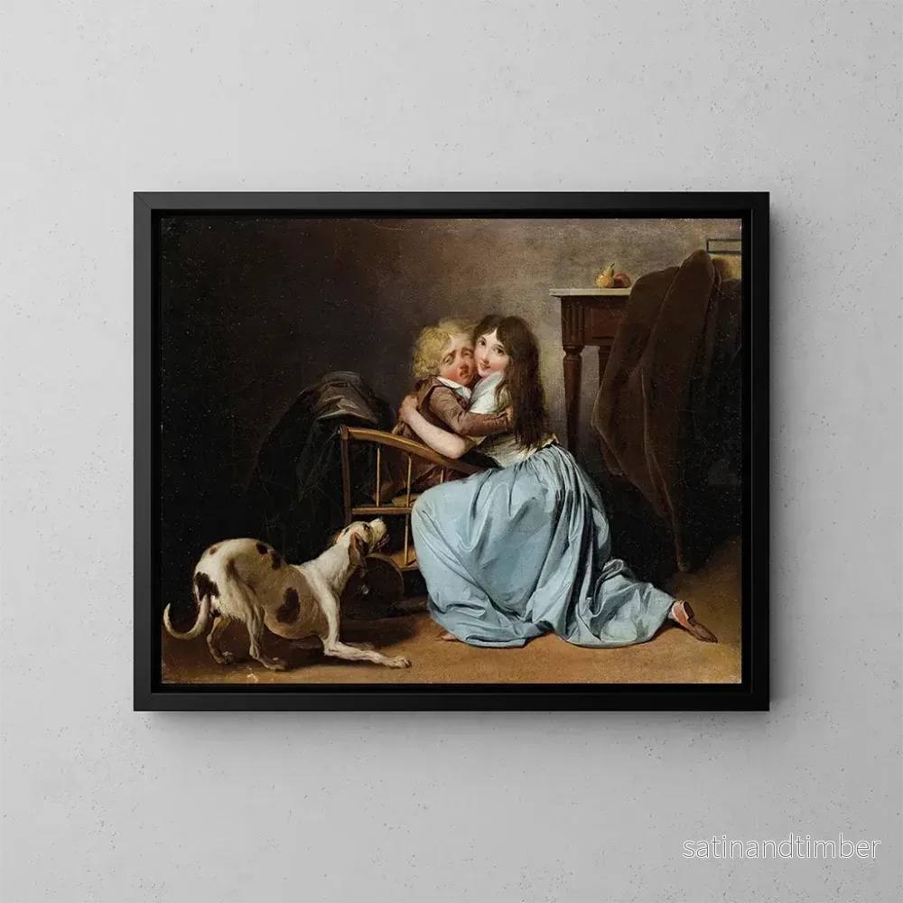 Reproduktion av målningen La peur infondée - Louis Léopold Boilly