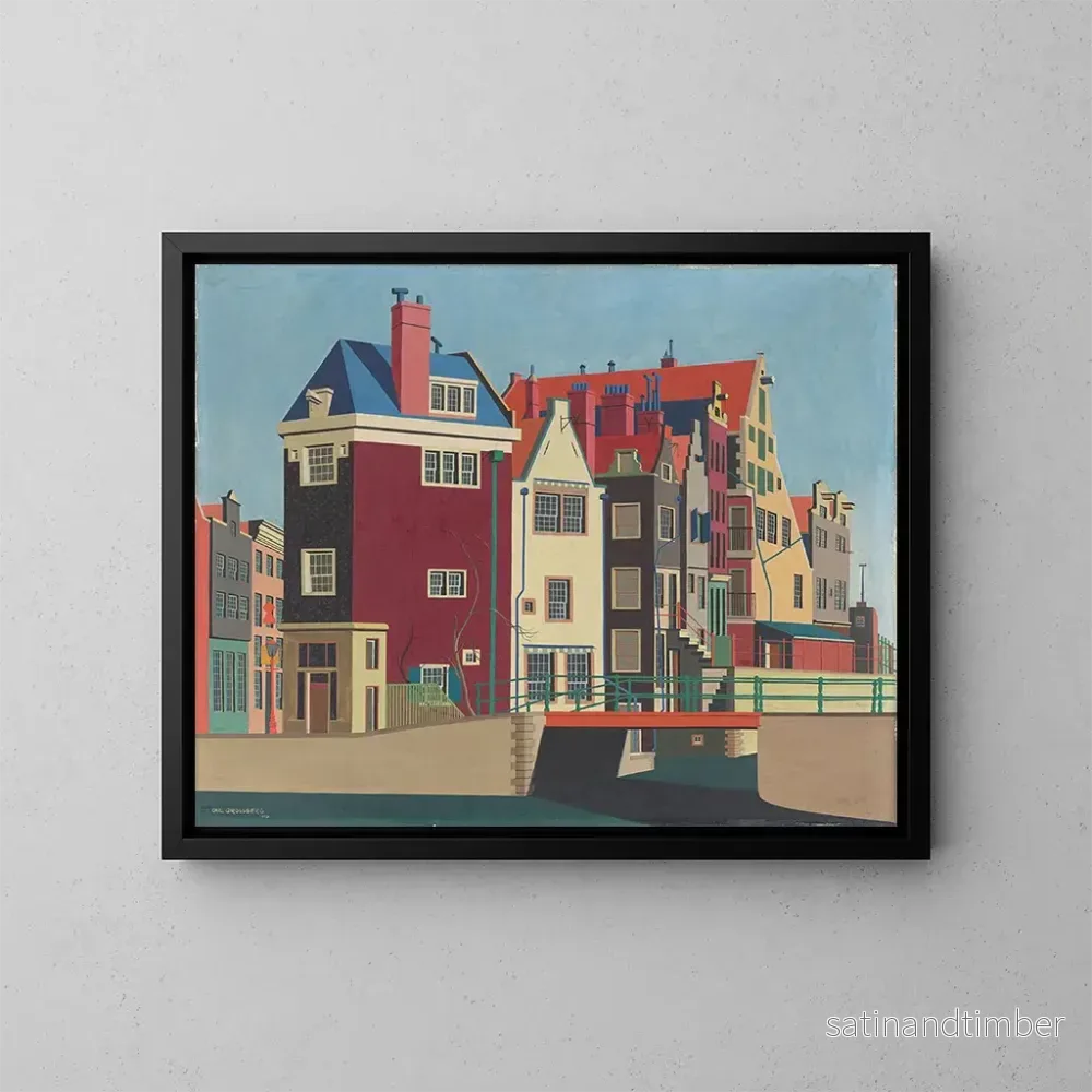Reproduktion av målningen Rokin i Amsterdam – Carl Grossberg Reproduktion av målningen Rokin i Amsterdam – Carl Grossberg