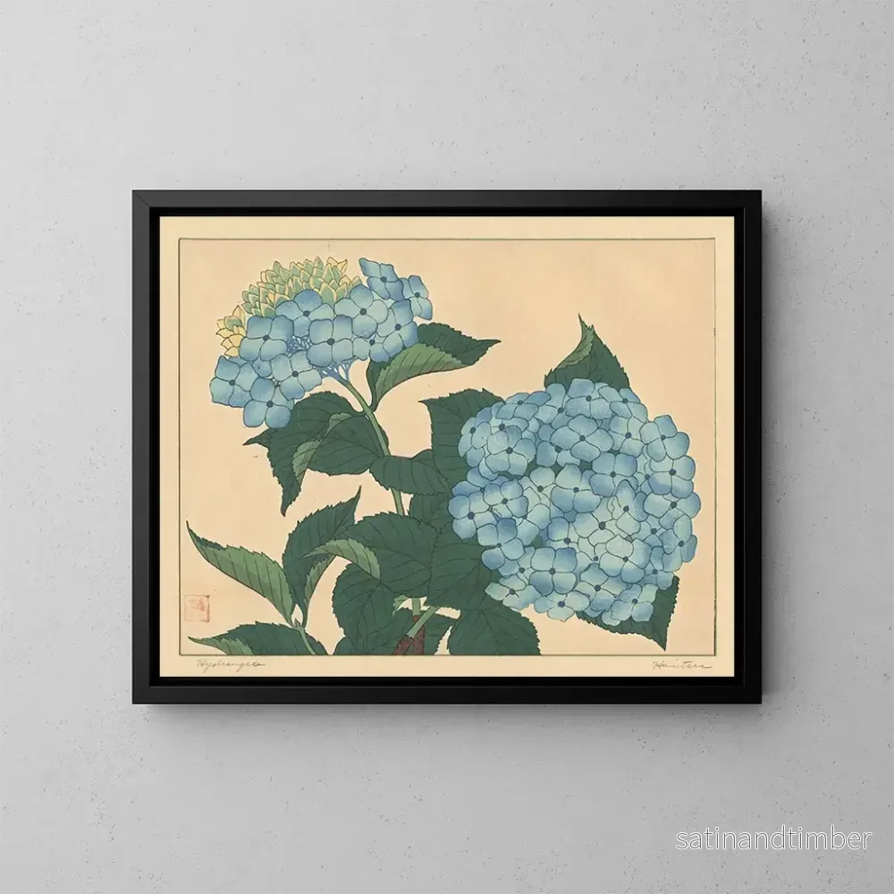 Reproduktion av målningen Hortensia - Sakai Hōitsu