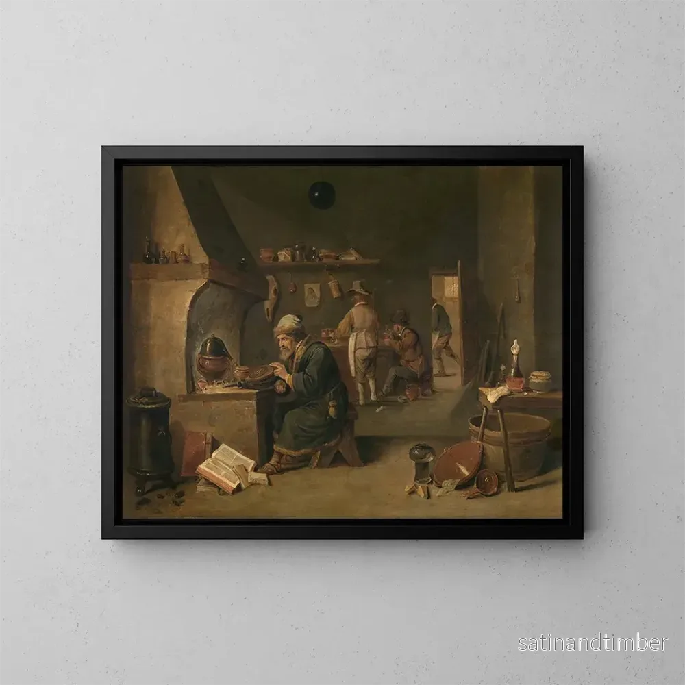 Reproduktion av målningen Alchimiste – David Teniers le Jeune Reproduktion av målningen Alchimiste – David Teniers le Jeune