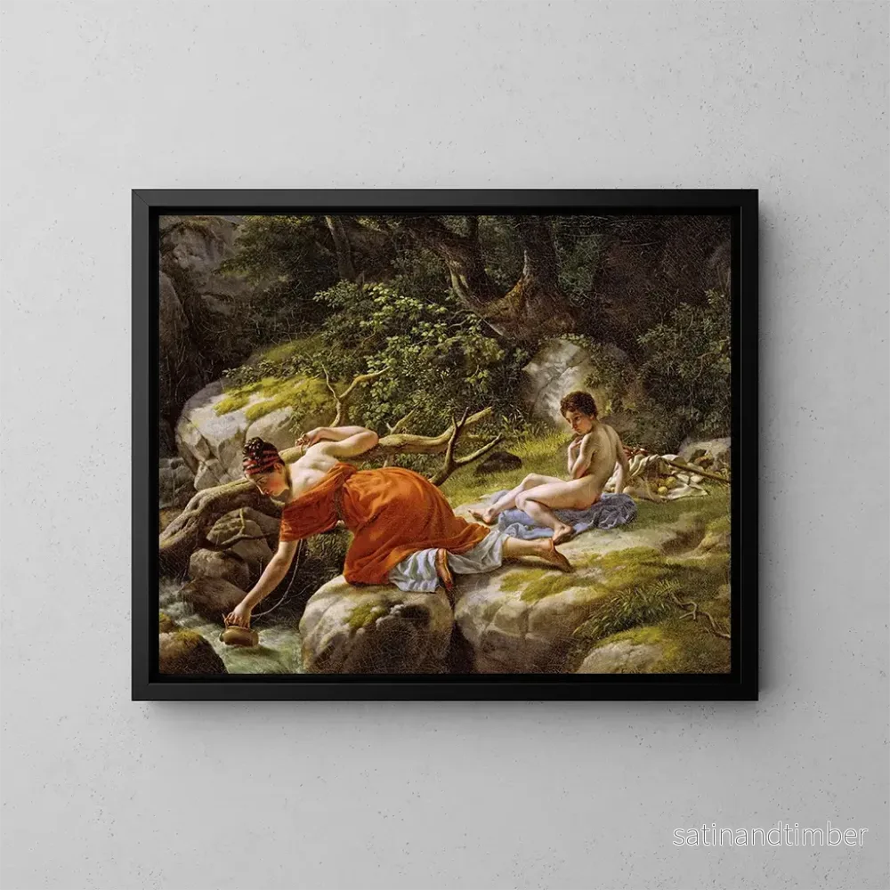 Reproduktion av målningen Hagar och Ismael i öknen - Christoffer Wilhelm Eckersberg