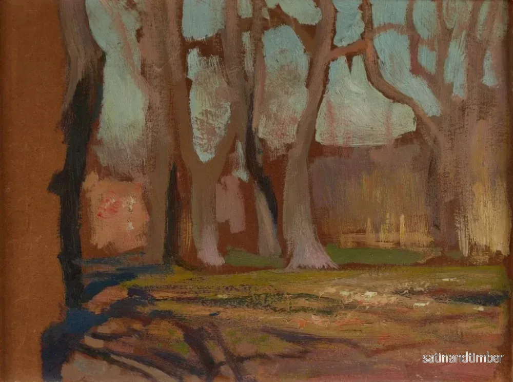Reproduktion av målningen Le parc Planty à Cracovie au printemps - Jan Stanisławski - Bild 2