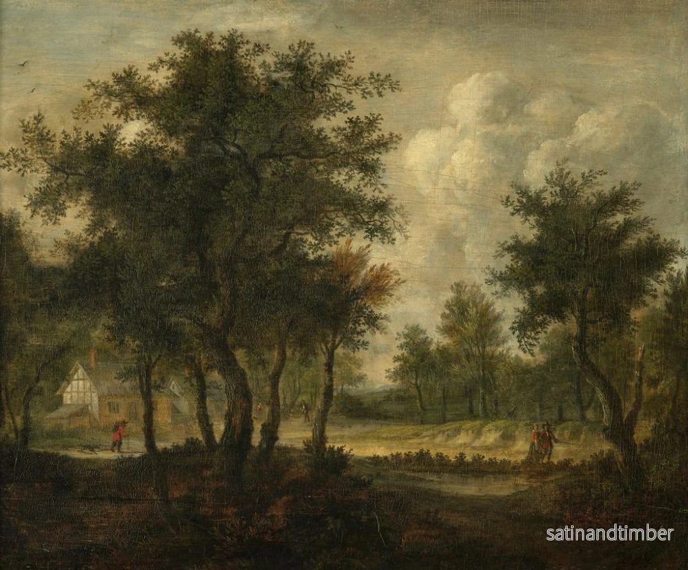 Reproduktion av målningen Landskap med figurer - Meindert Hobbema - Bild 2